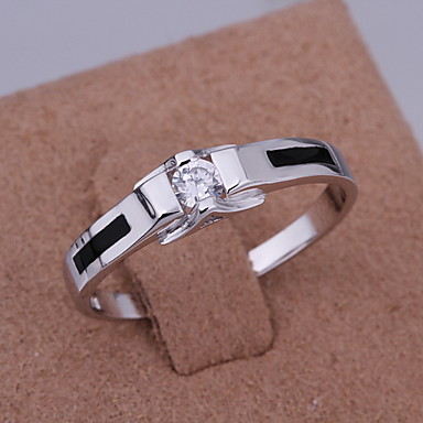 Мужская хрусталя высокого качества Посеребренная кольцо