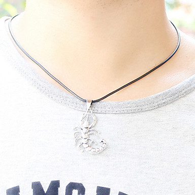 Готический (Скорпион) Черная кожа ожерелье (1 шт)