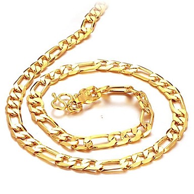 Мужская мода Золотое покрытие цепи сплава Neckalce (1 шт)