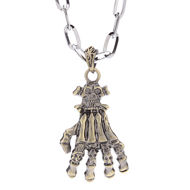 Скелет руки сплава ожерелье