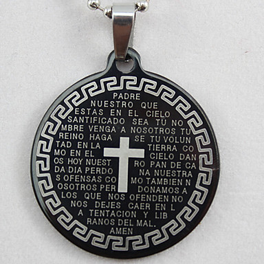 Титан Круглый Bible Black ожерелье