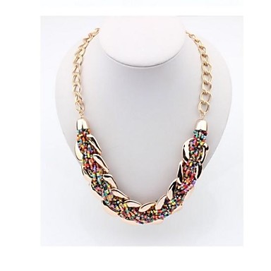 Европейский Золотой сплав ожерелье цепь (многоцветный, коричневый) (1 шт)
