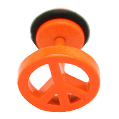 Candy 10мм Цвет Титан Сталь Антивоенные знак мира Серьги (разных цветов)