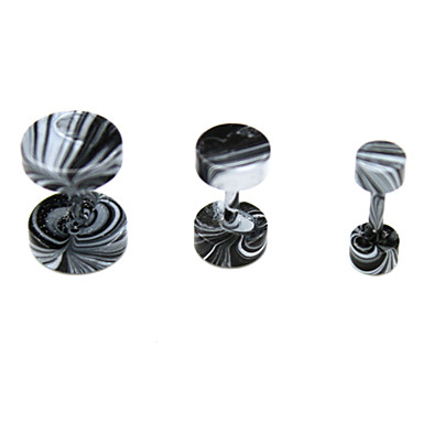1PCS 6/8mm Красочные титана стали гантелей Серьги (разных цветов)