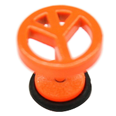 Candy 10мм Цвет Титан Сталь Антивоенные знак мира Серьги (разных цветов)