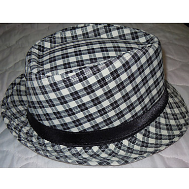 Черный Белый Mix сетям Трильби шляпа