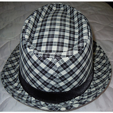 Черный Белый Mix сетям Трильби шляпа