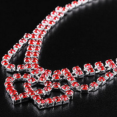 Свадьба Элегантный Rhinestone Crystal серьги и ожерелье комплект ювелирных изделий