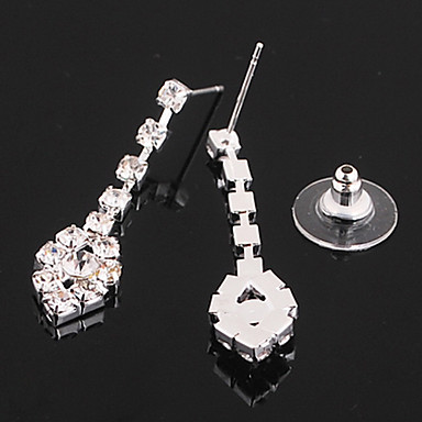 Свадьба Элегантный Rhinestone Crystal серьги и ожерелье комплект ювелирных изделий