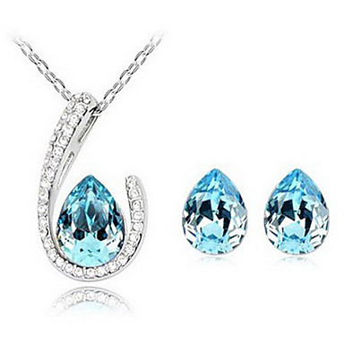 Великолепная Full Of Diand Crystal комплект ювелирных изделий падения