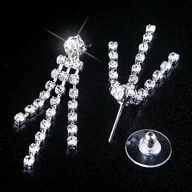 Свадьба Элегантный Rhinestone Crystal серьги и ожерелье комплект ювелирных изделий