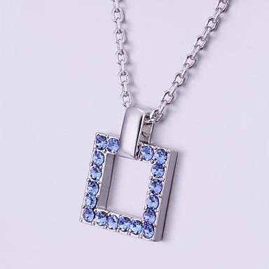 Современные ювелирные изделия площадь оловянного сплава с платиновым напылением Синий Набор