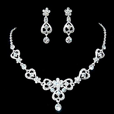 RS10002 Water Drop серебрение Rhinestone Ювелирные Set
