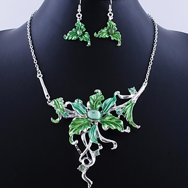 Свадьба Элегантный Rhinestone Crystal серьги и ожерелье комплект ювелирных изделий