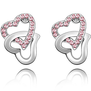 Двухместный Серьги Сердца & Set ожерелье ювелирных изделий