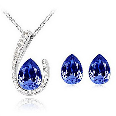 Великолепная Full Of Diand Crystal комплект ювелирных изделий падения