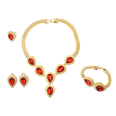 Срывать-форменные Gemstone ожерелья, браслеты, кольца, серьги