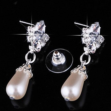 Европейские White Pearl (серьги и ожерелья) Pearl Ювелирные наборы