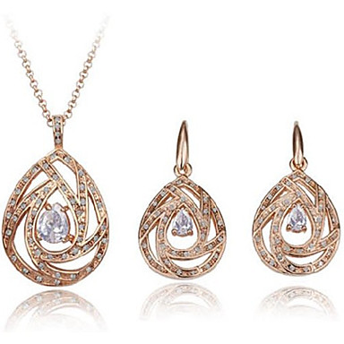 Полые Золотые серьги и ожерелья комплекта ювелирных изделий