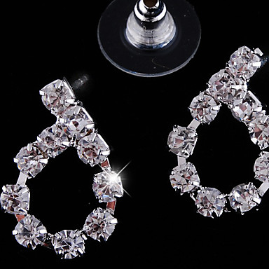 Свадьба Элегантный Rhinestone Crystal серьги и ожерелье комплект ювелирных изделий