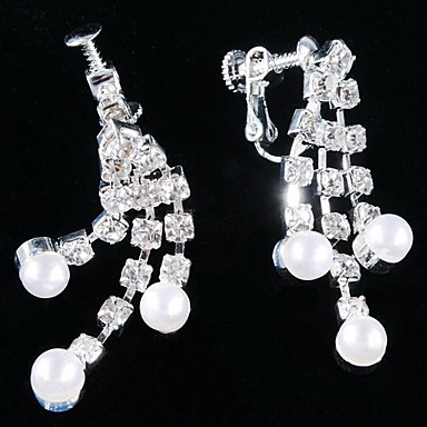 Свадьба Элегантный Rhinestone Crystal серьги и ожерелье комплект ювелирных изделий