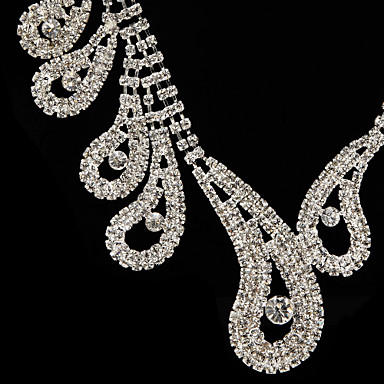 Высокая Высокая Голубой Качество и Очистить Rhinestone Свадьба комплект ювелирных изделий