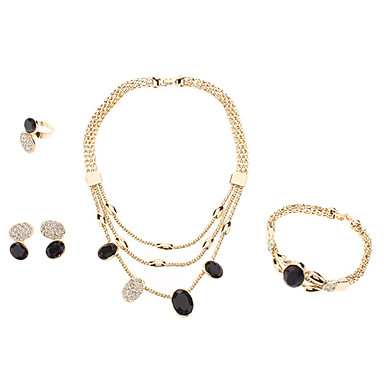 Многокамерные Полный Rhinestone Blue Gem Jewelry Set