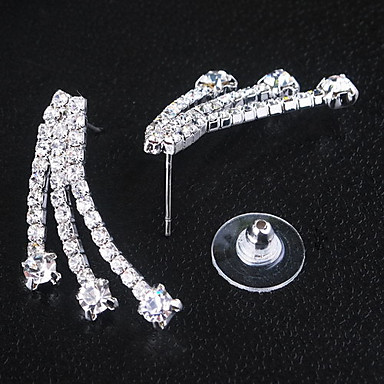 Свадьба Элегантный Rhinestone Crystal серьги и ожерелье комплект ювелирных изделий