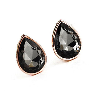 Горный хрусталь вода падения ShapeEarrings & Ожерелье Комплект ювелирных изделий (случайный цвет)