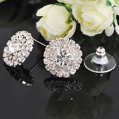 Свадьба Элегантный Rhinestone Crystal серьги и ожерелье комплект ювелирных изделий