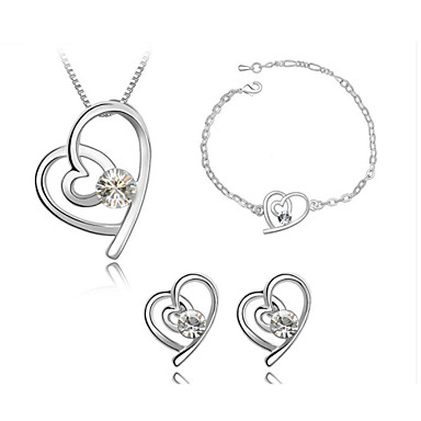 Роскошный Crystal Jewelry Set (в том числе ожерелье и серьги & браслет)