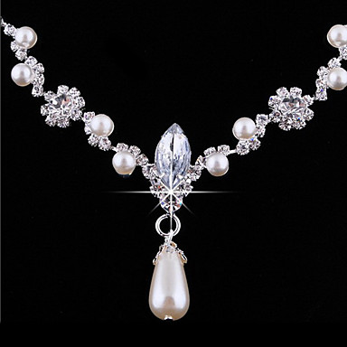 Европейские White Pearl (серьги и ожерелья) Pearl Ювелирные наборы