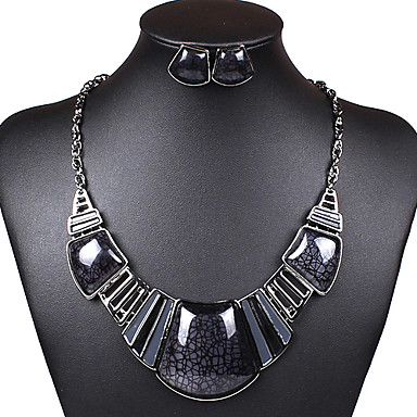 элегантный сплав женщин (ожерелья и серьги) драгоценный камень комплект ювелирных изделий (больше цвета)