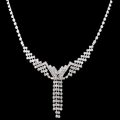 Свадьба Элегантный Rhinestone Crystal серьги и ожерелье комплект ювелирных изделий