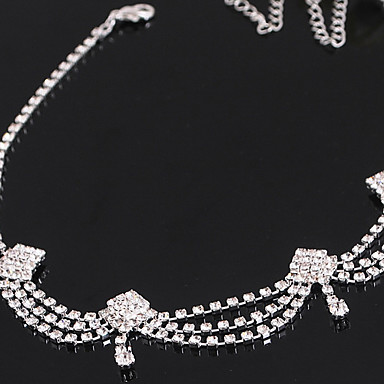 Свадьба Элегантный Rhinestone Crystal серьги и ожерелье комплект ювелирных изделий