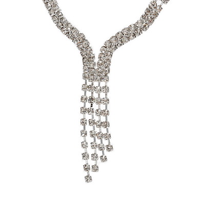 Мода кисточкой Форма Прозрачные Rhinestone сплава (ожерелья & серьги) Свадебные украшения наборы
