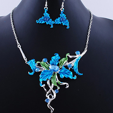 Свадьба Элегантный Rhinestone Crystal серьги и ожерелье комплект ювелирных изделий