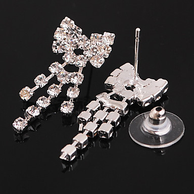 Свадьба Элегантный Rhinestone Crystal серьги и ожерелье комплект ювелирных изделий