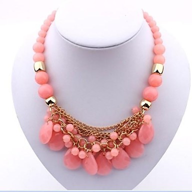 Мода Смола (ожерелья & серьги) Ювелирные наборы (многоканальный Colur, розовый, синий, черный)