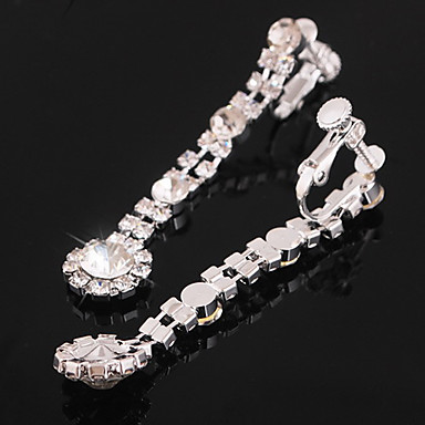 Свадьба Элегантный Rhinestone Crystal серьги и ожерелье комплект ювелирных изделий