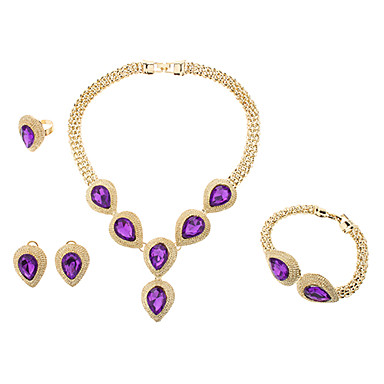 Срывать-форменные Gemstone ожерелья, браслеты, кольца, серьги
