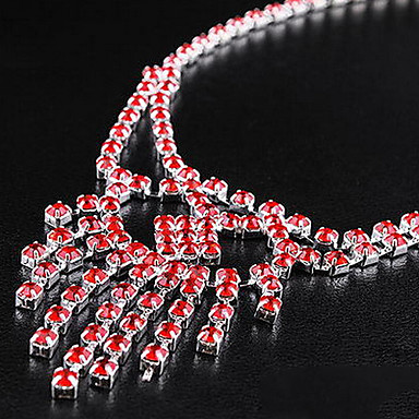 Свадьба Элегантный Rhinestone Crystal серьги и ожерелье комплект ювелирных изделий