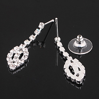Свадьба Элегантный Rhinestone Crystal серьги и ожерелье комплект ювелирных изделий
