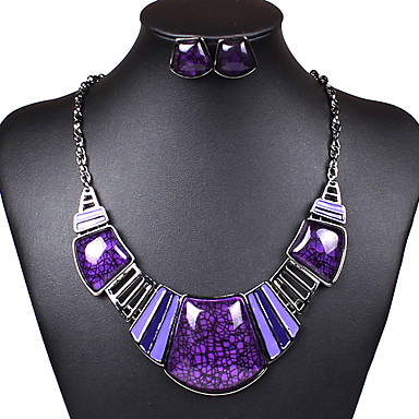 элегантный сплав женщин (ожерелья и серьги) драгоценный камень комплект ювелирных изделий (больше цвета)