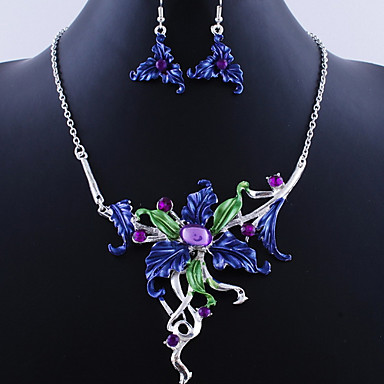 Свадьба Элегантный Rhinestone Crystal серьги и ожерелье комплект ювелирных изделий