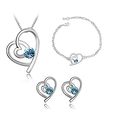 Роскошный Crystal Jewelry Set (в том числе ожерелье и серьги & браслет)