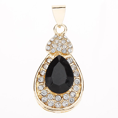 Любящее сердце Black Onyx Полностью Ювелирные серьги и кулон ювелирные изделия Set
