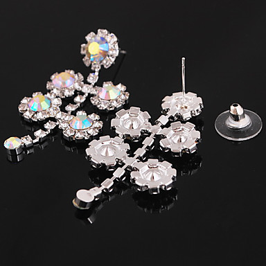 Свадьба Элегантный Rhinestone Crystal серьги и ожерелье комплект ювелирных изделий