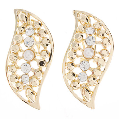 Позолоченные Клинок Белого бриллиантовое колье кольца серьги и браслет ювелирные изделия Set