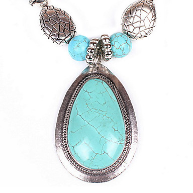 бирюзовый Европейский сплав женщин (ожерелья и серьги) комплект ювелирных изделий